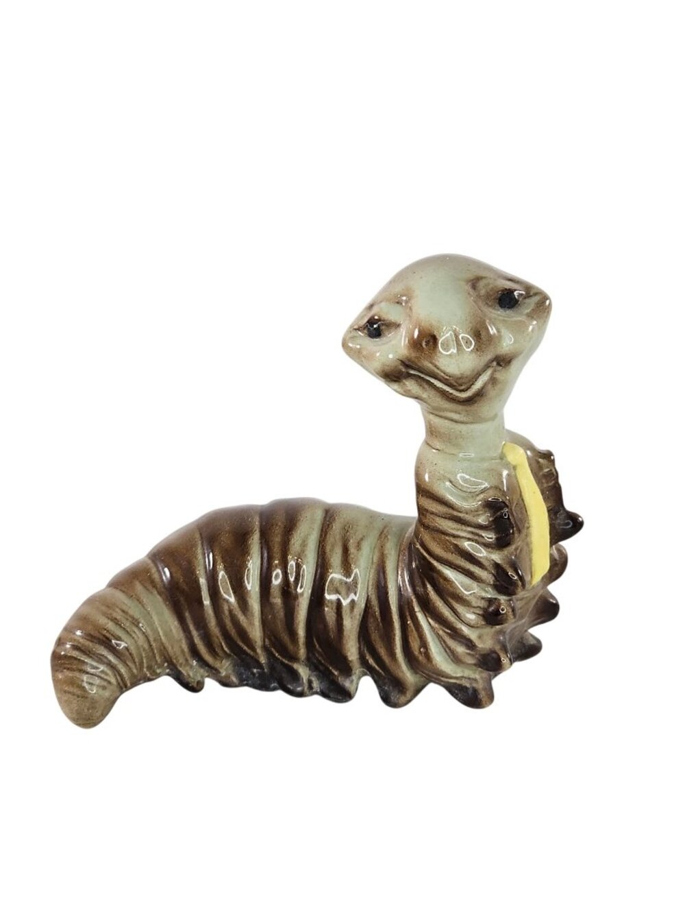 Hagen Renaker DW Caterpillar Worm Horace Wearing Yellow Tie Figurine